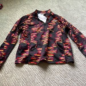 Slightly over sized multicolored athletic sweatshirt